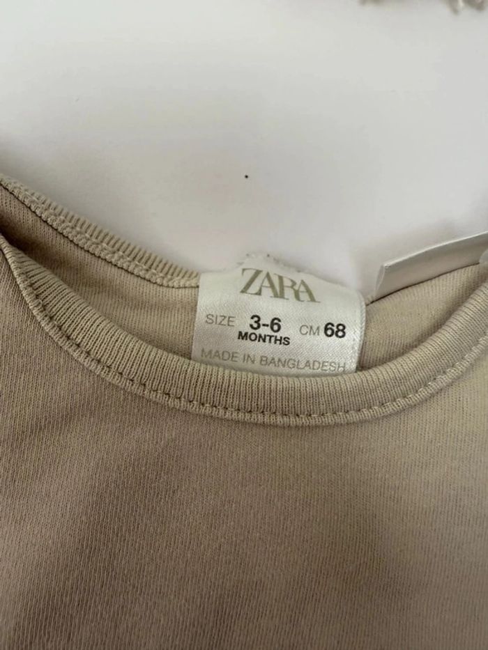 Lot de 3 bodys bébé unisexe longues manches Zara et Petit Beguin 6 mois, 68 cm - photo numéro 4