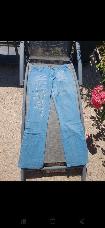 Jeans jambe large taille 40