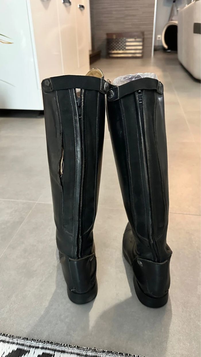 Bottes d’équitation en cuir noir - photo numéro 7