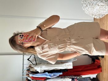 Combi short beige