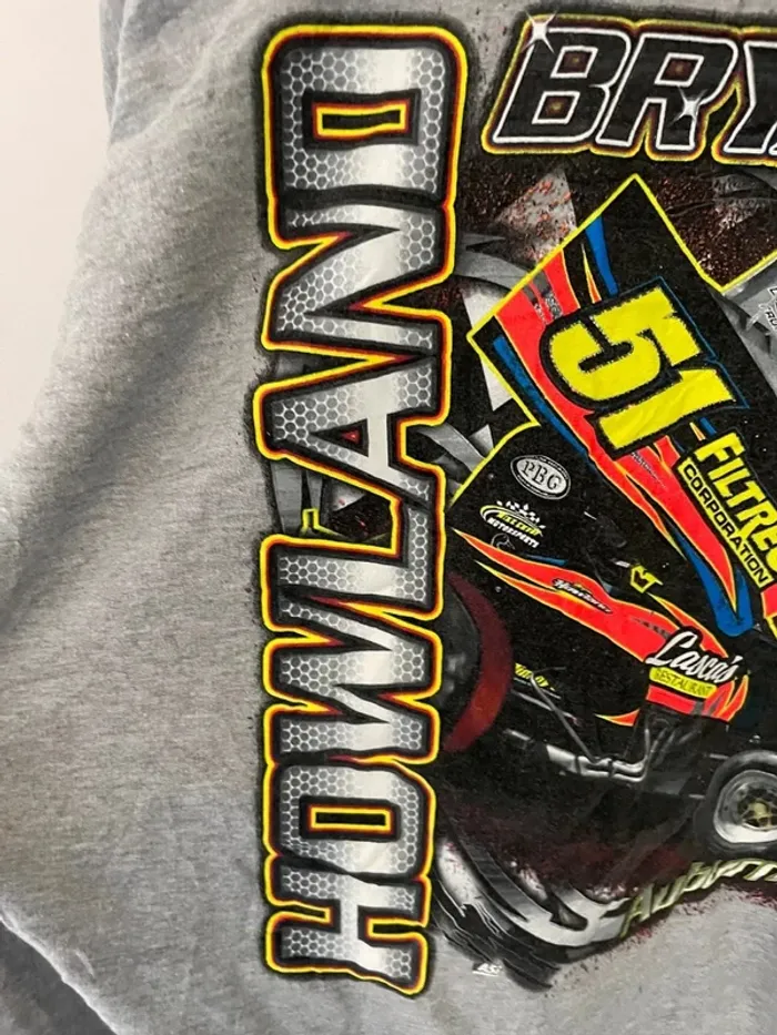 Vintage 90s Bryan Howland Nascar Graphic Crewneck Sweatshirt XXL - photo numéro 12