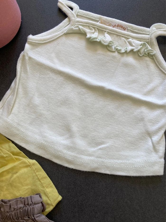 Lot ensemble été vêtement bébé fille 12 mois débardeur bloomer - photo numéro 4