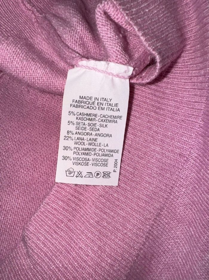 Pull à col roulé rose - photo numéro 2