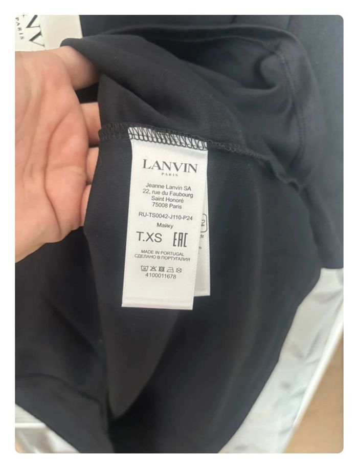 T-shirt noir Lanvin taille Xs - photo numéro 5