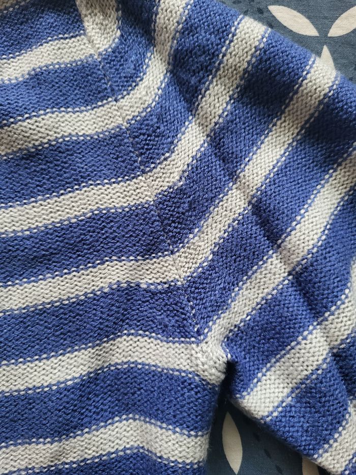 Pull rayé gris et bleu Blancheporte - photo numéro 4