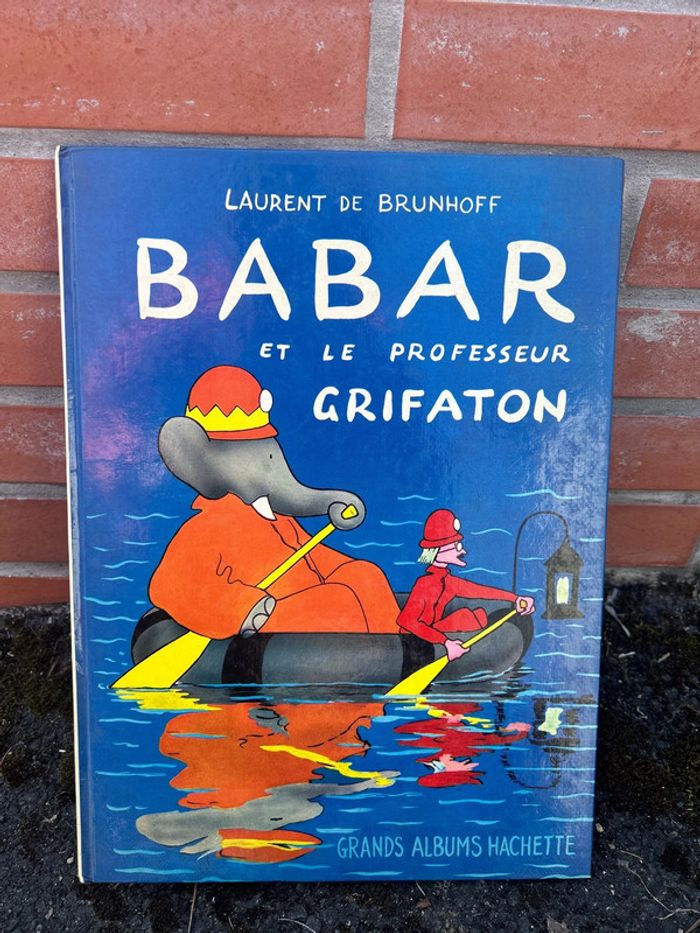 Ancien livre - Babar et le professeur grifaton- Laurent de brunhoff 1969