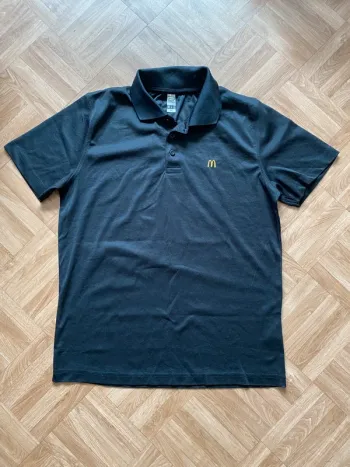 Polo satiné noir McDonald’s – Taille M