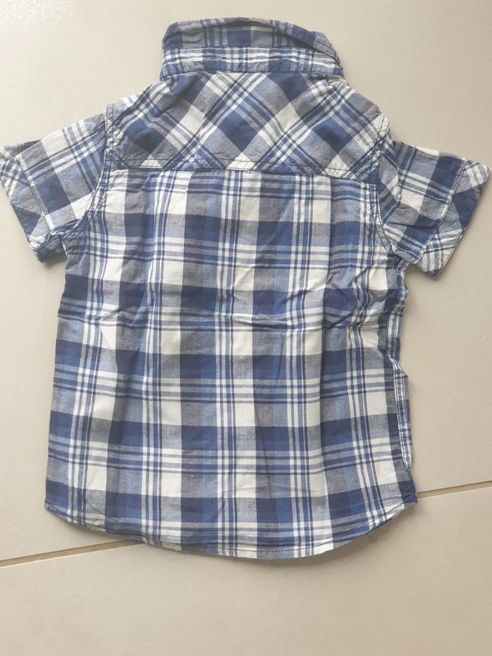 1 chemise manche courte bleu 4 ans marque pic ouic - photo numéro 2