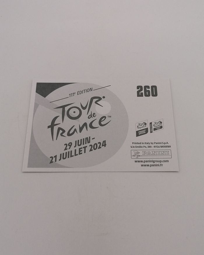 Panini sticker Tour de France 2024 n° 260. - photo numéro 3