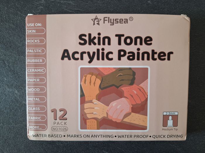 Lot de 12 feutres Acryliques couleurs peau neuf