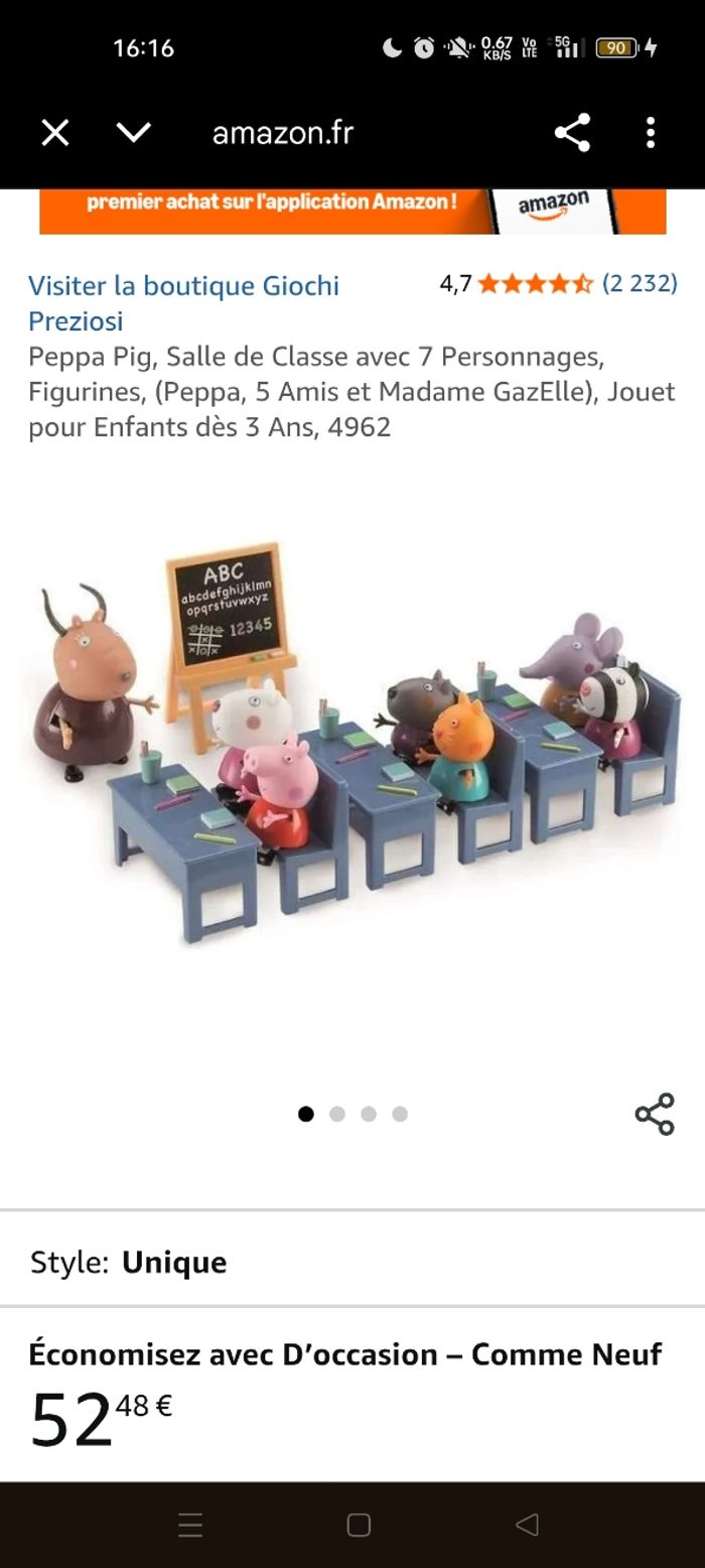 Peppa Pig à l'école - Salle de classe (Me Gazelle et ses 6 éleves) - photo numéro 9