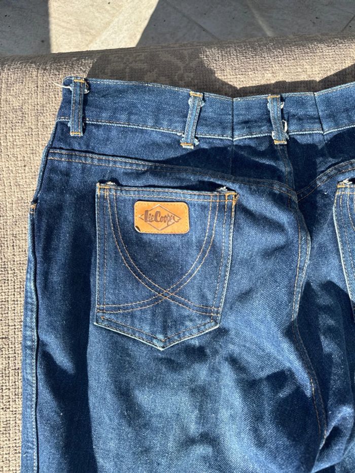 Jean droit bleu brut taille haute Lee Cooper - Taille 36 - photo numéro 9