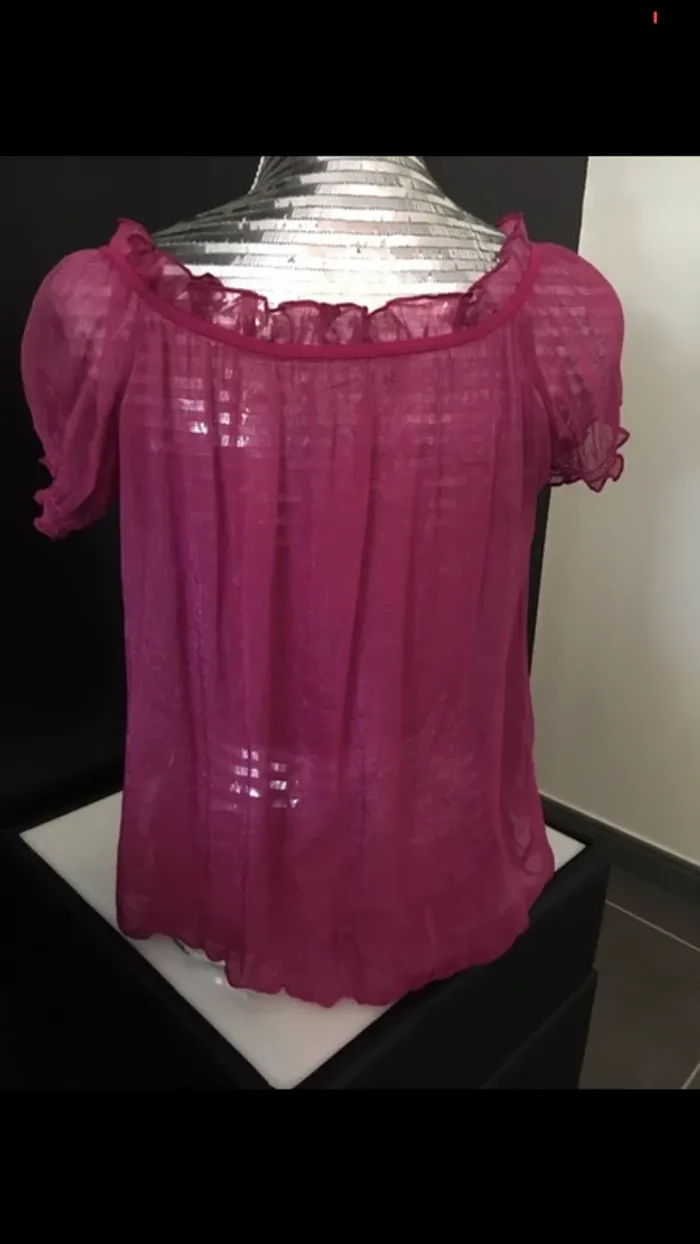 Top blouse Fushia - photo numéro 4