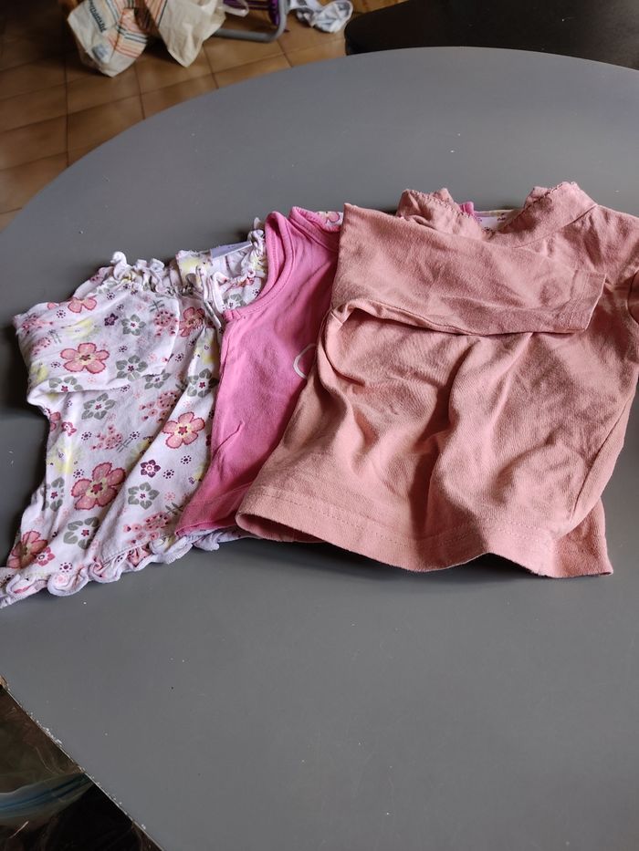 Lot de 3 t-shirts fille taille 3 mois