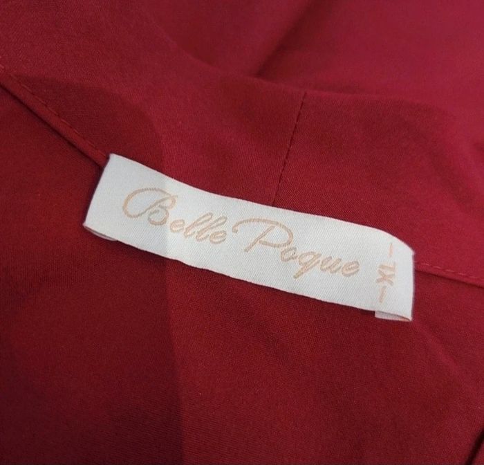 Chemise légère et fluide manches longues rouge XL - photo numéro 5