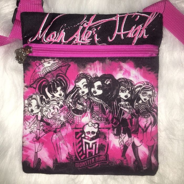 Sacoche fille monster High rose fushia et noire