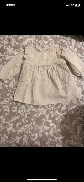 Robe beige  Zara 18-24 mois