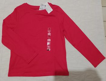 Kiabi t shirt manches longues rouge mixte