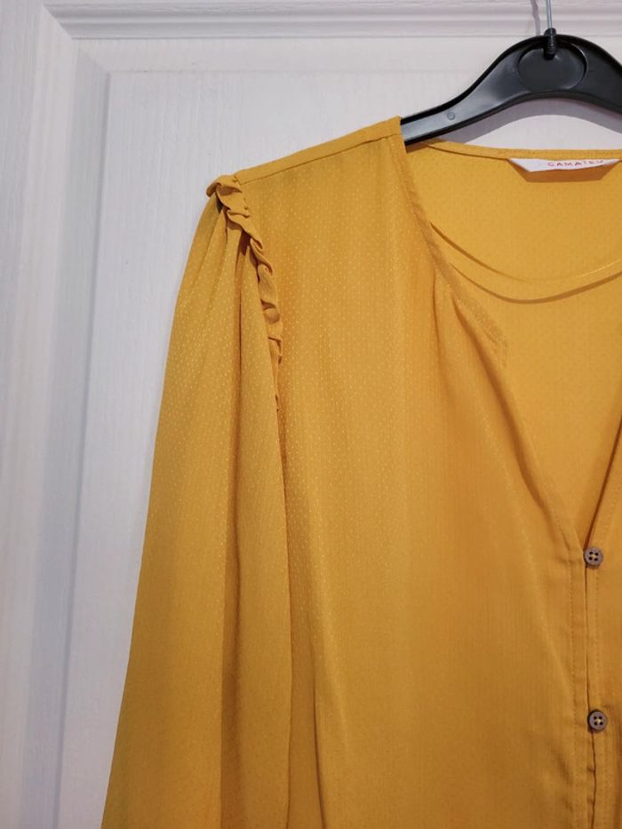 Blouse manches longues jaune Camaieu - photo numéro 3