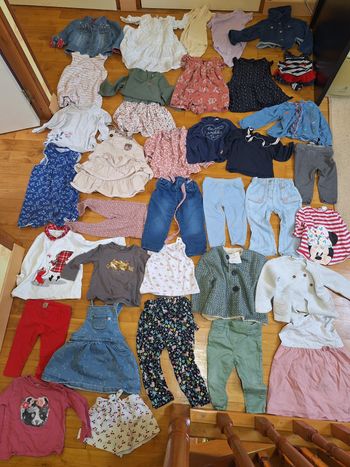 Lot vêtements printemps été fille 18 mois 
