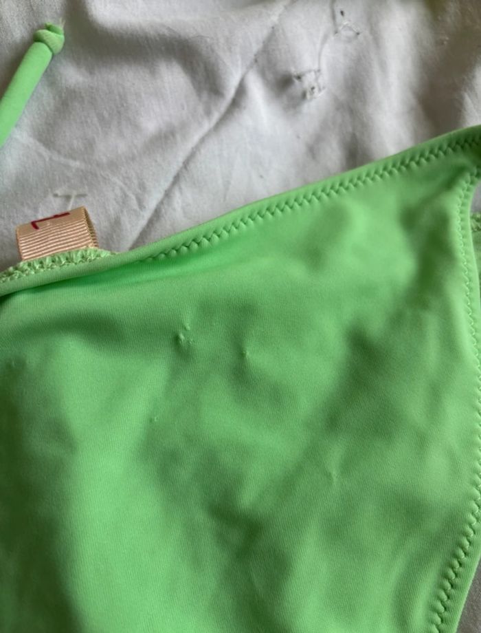 Ensemble set 2 maillots de bain bikini jaune fluo croisé vert taille XS/34 neuf - photo numéro 8