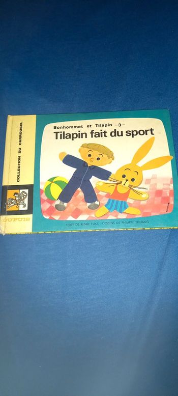 Livre tilapin fait du sport vintage