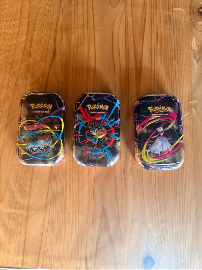 Lot de 3 mini tin Pokémon - Mega-Evolution ME1
