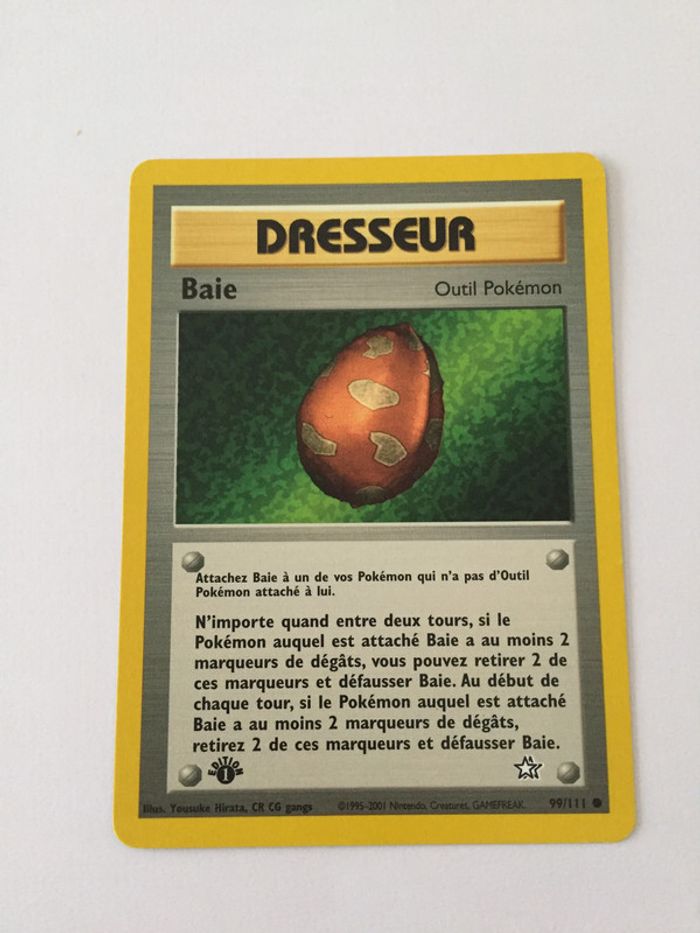 99/111 - Carte Pokémon wizards Dresseur Baie 1 1ère édition neo genesis commune
