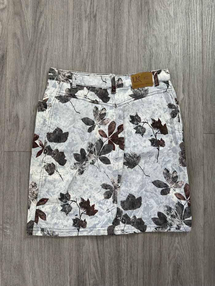 Jupe en jean denim à fleurs Léa Kanth Y2K T38 M - photo numéro 4