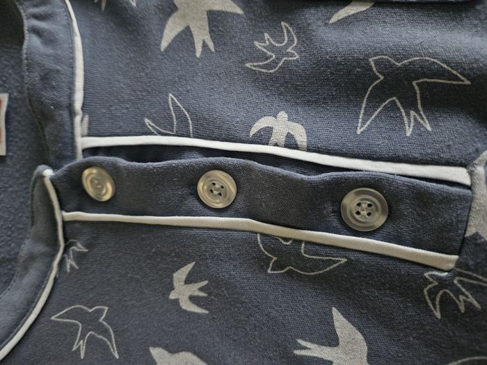 Chemise de nuit thermique Thermolactyl en maille interlock femme - Bleu imprimé - 46/48 (L/XL) - Dam - photo numéro 5