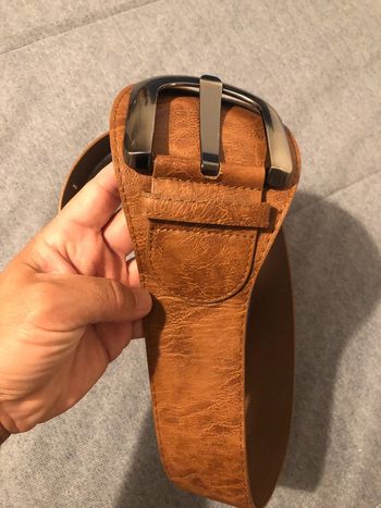 Ceinture marron camel cuir 110cm