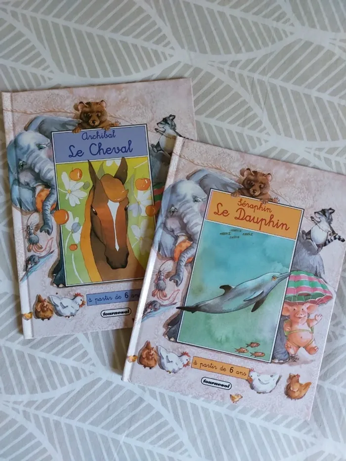 Lot de 2 livres animaux