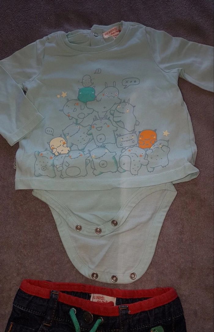 Ensemble bodie et jeans 6 mois - photo numéro 4