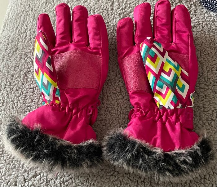 Gants de ski Orchestra imprimés avec poignets en fausse fourrure fille T3 Orchestra - photo numéro 2