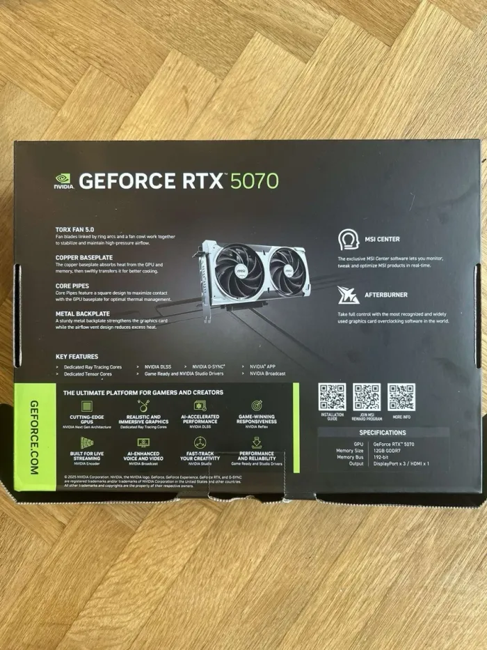 MSI GeForce RTX 5070 12G VENTUS 2X OC - photo numéro 3