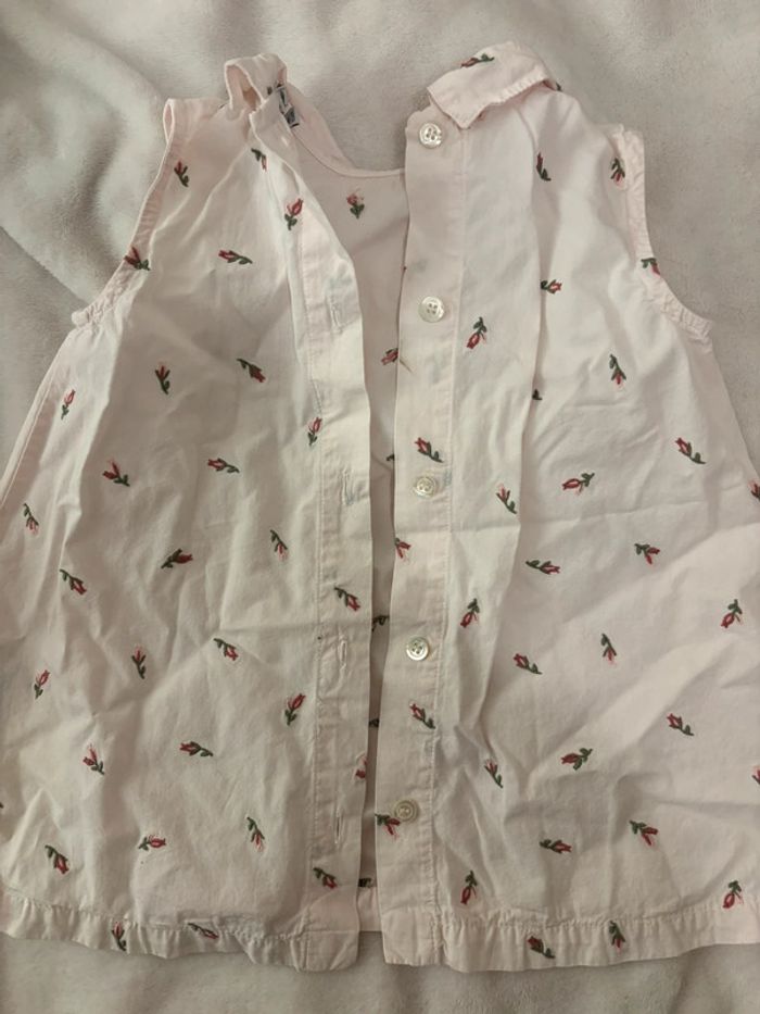 Blouse/Robe sans manches à fleurs Tétine - 2 ans - photo numéro 4