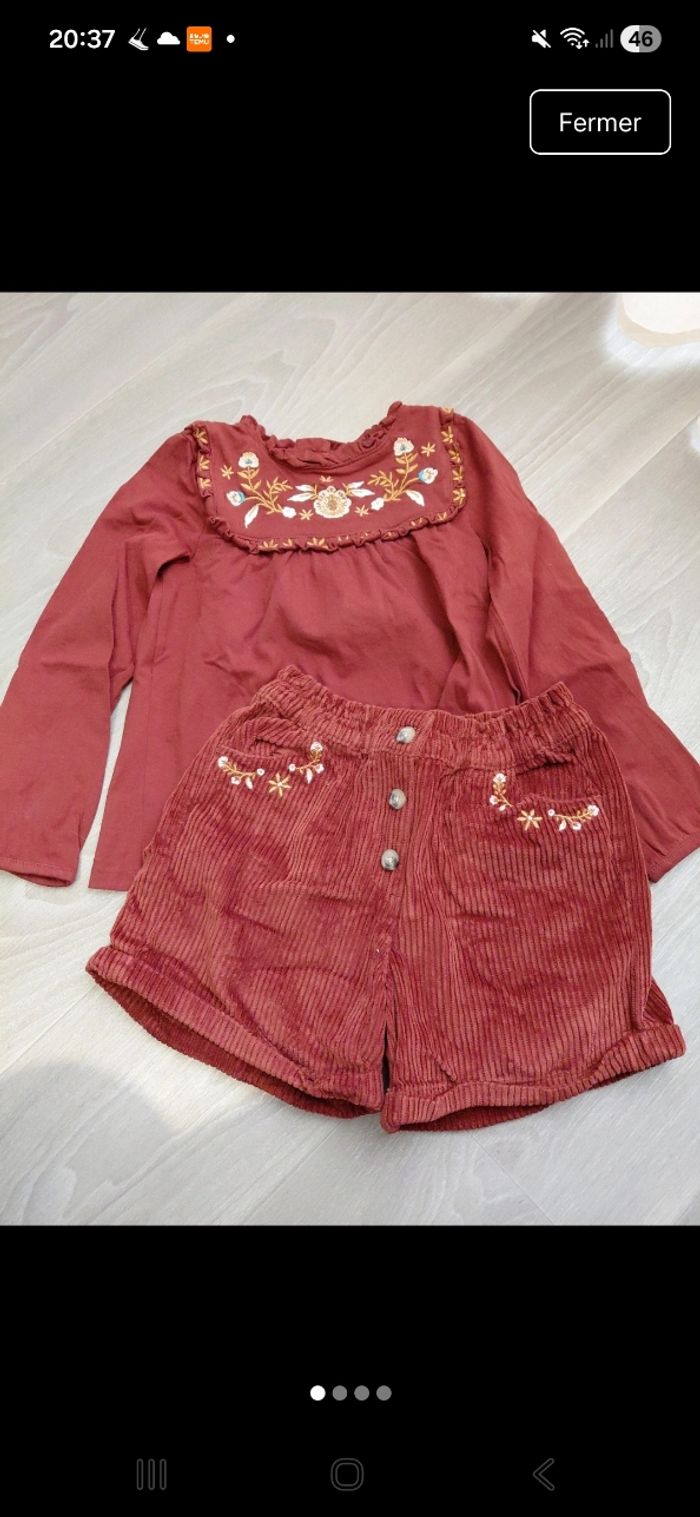 Ensemble sergent major taille 6ans short et tee shirt d hiver 7 ans - photo numéro 1