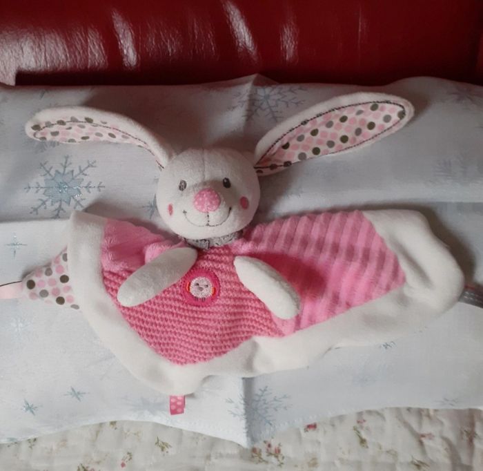 Nicotoy: Doudou-mouchoir Lapinou multi-textiles - photo numéro 3