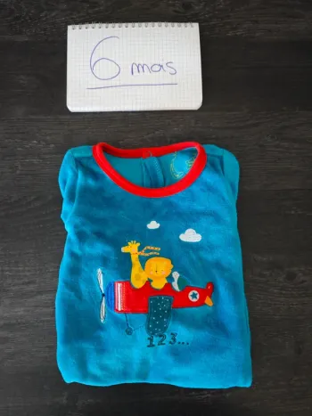 Pyjama velours bleu
