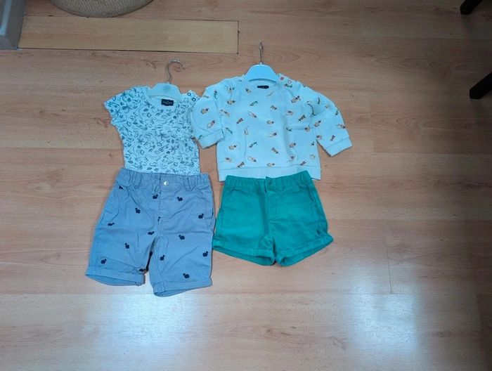 Lot de 2 ensembles short bébé garçon 24 mois Sergent Major