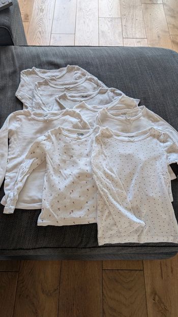 Lot de 8 maillots de corps ML taille 2/3 ans
