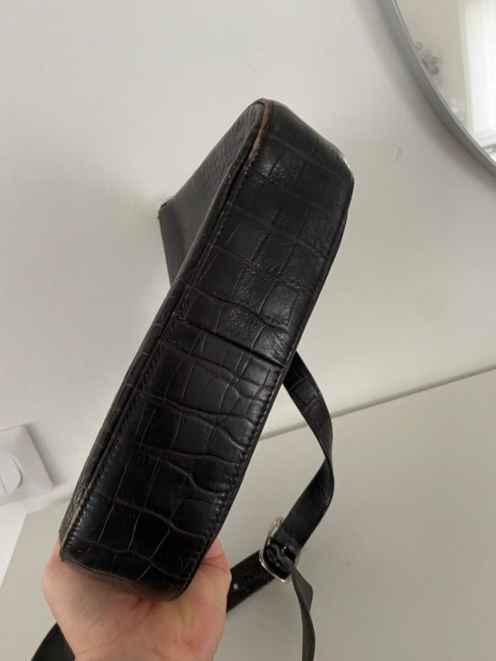 Sac longchamp vintage croco embossé