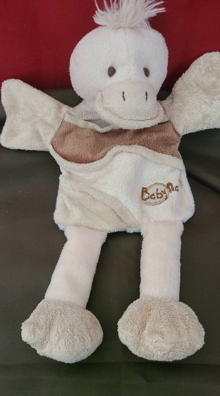 Doudou Marionnette Canard Marron Beige Baby Nat' - photo numéro 5