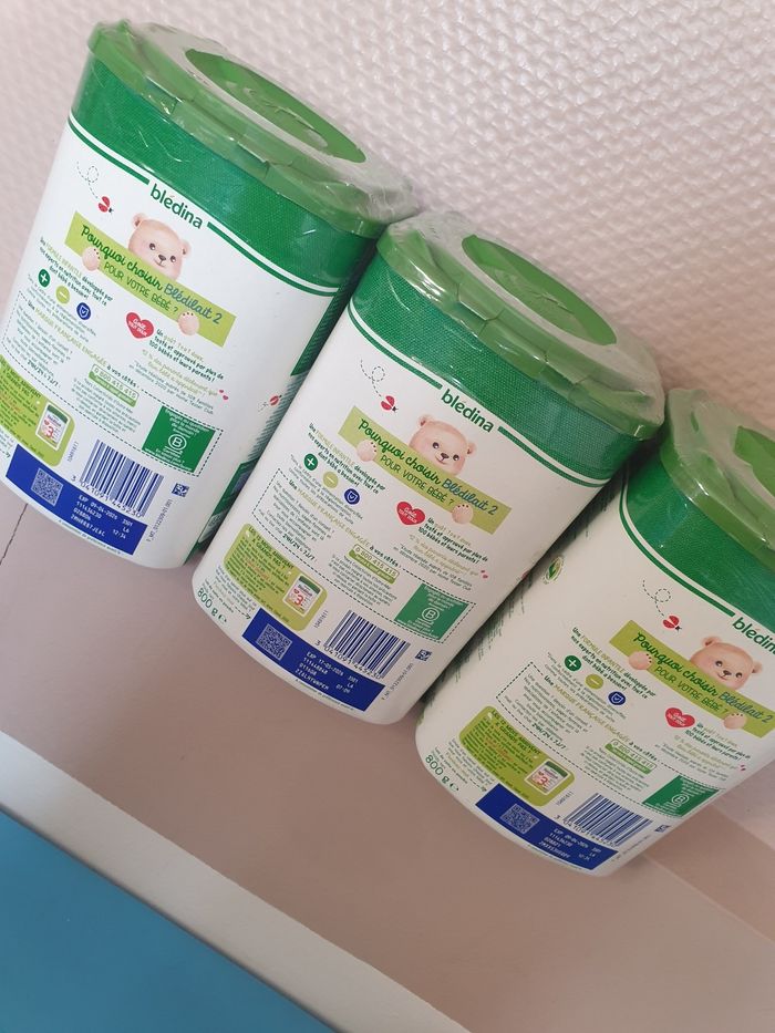 Boite de lait lot de 3 bledilait 2eme age neuve - photo numéro 2