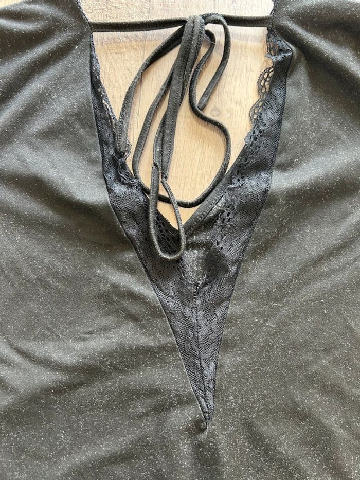 T-shirt manches courtes avec noeud et dentelle - photo numéro 4