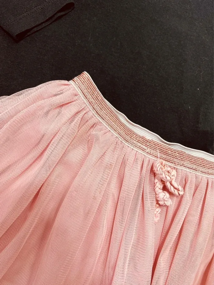 Taille 6 ans tenue de fête fille Okaidi Tex noir et rose * tulle * 🩷 - photo numéro 4