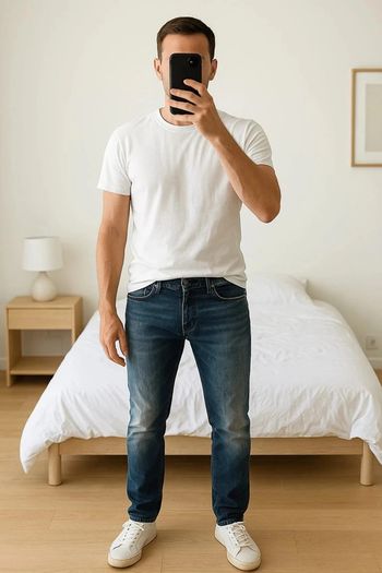 Jean bleu délavée Emporio Armani Taille 38