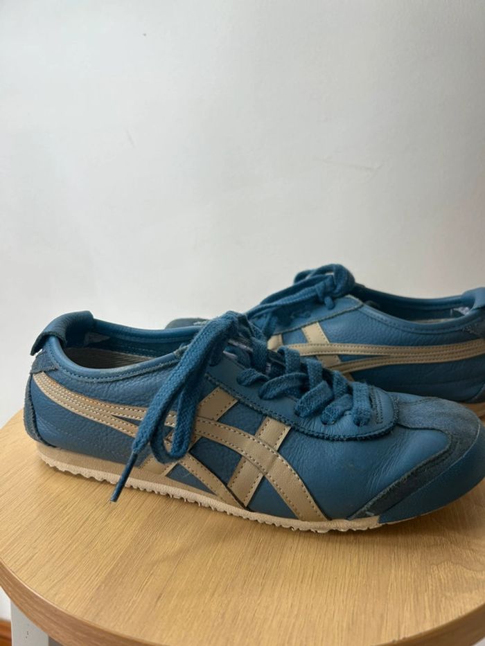 Onitsuka Tiger Mexico 66 – Bleu & Beige Vintage – Taille 36 - photo numéro 6