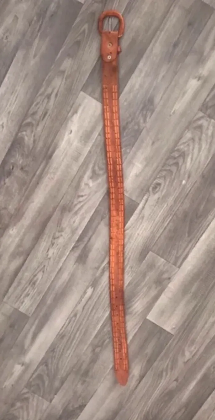 Ceinture cuire marron 105cm - photo numéro 7