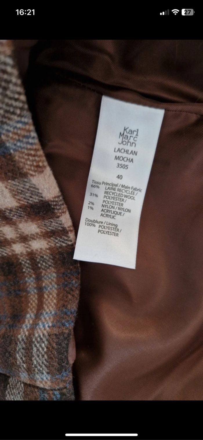 Magnifique manteau femme Karl Marc John T38/40 - photo numéro 7